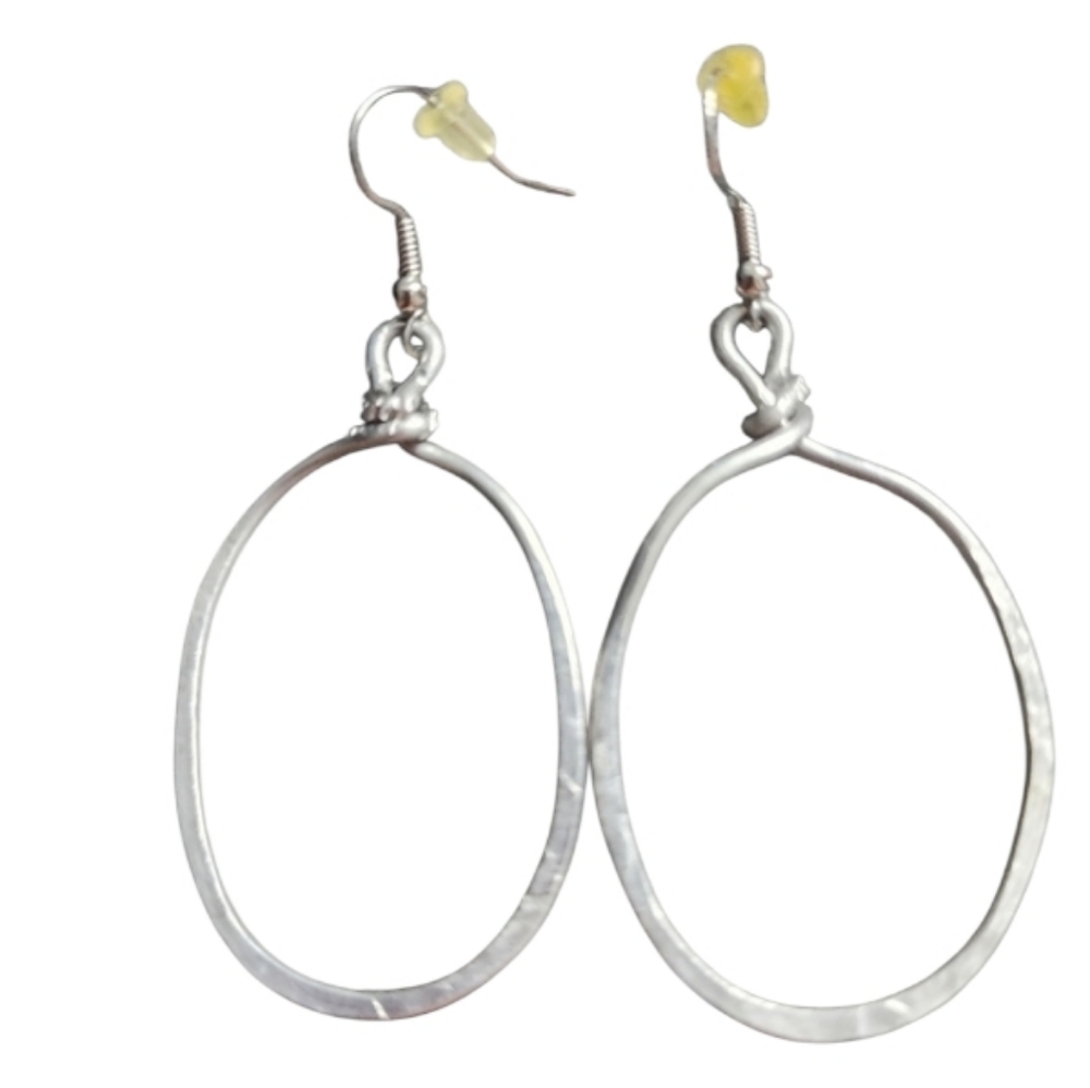 Silvertone Hoop Earrings